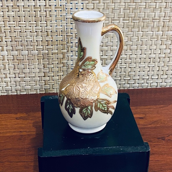 🌟2xHP🌟ANTQ 1920-30s Gilded Porcelain Ewer (Decorative Pitcher) Shofu of Nagoya - Picture 4 of 11